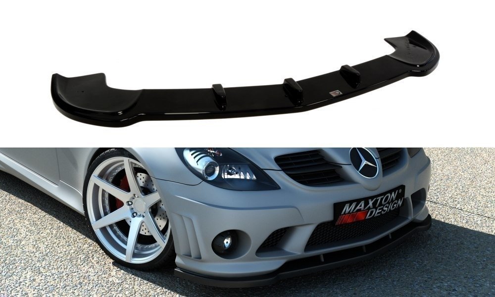 Street+ Spoilerlippe Front Ansatz passend für Mercedes SLK R171 für ME-SLK-R171-AMG204-F1 schwarz Hochglanz