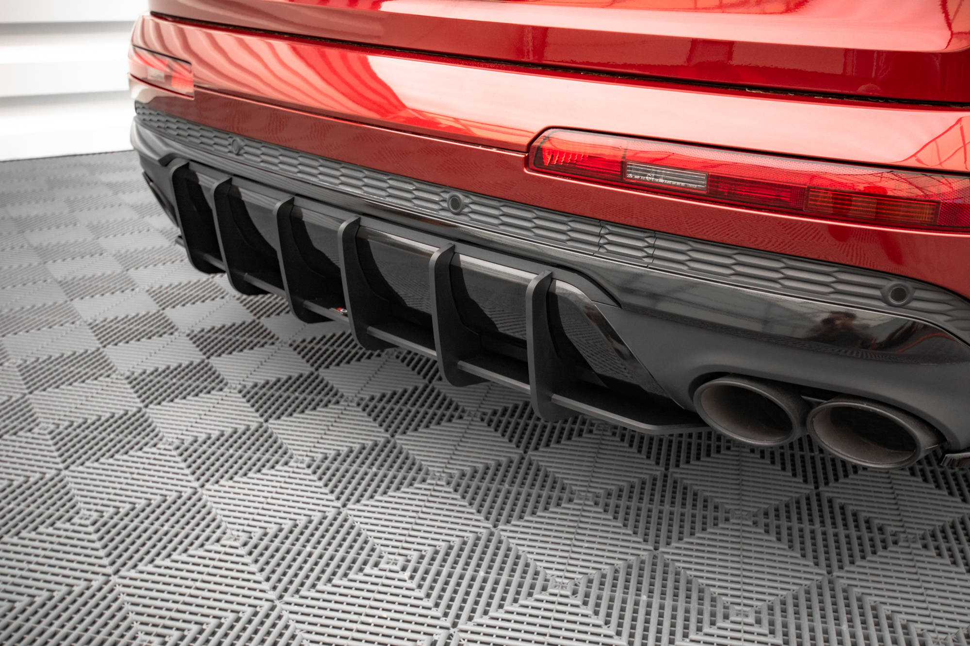 Street Pro Heckschürze Heck Ansatz Diffusor passend für Audi SQ7 Mk2 4M FL