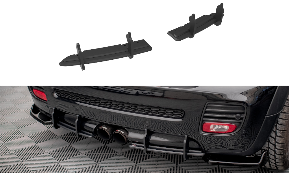 Street Pro Heckschürze Heck Ansatz Diffusor passend für Mini Cooper John Cooper Works R56 rot