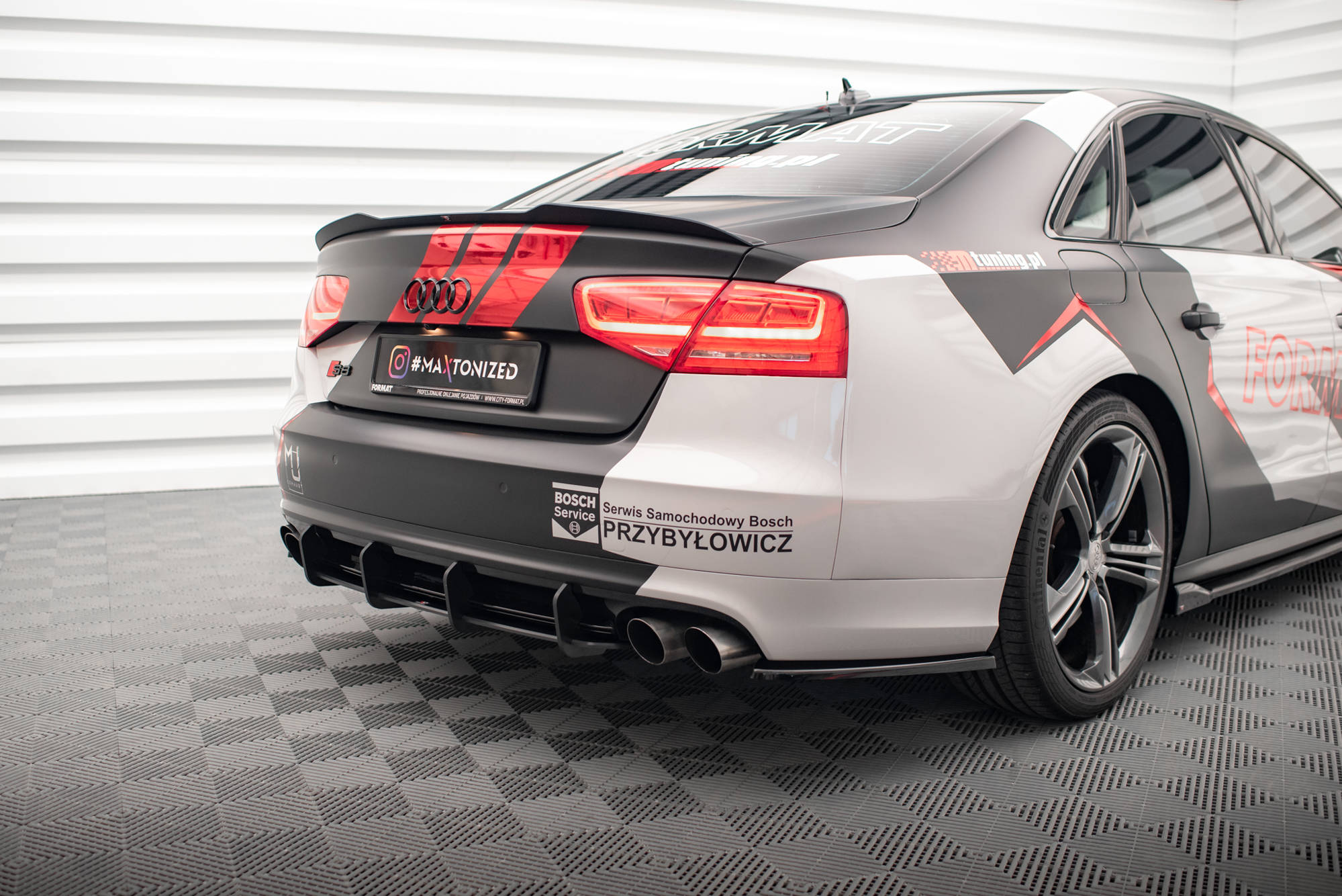 Street Pro Heckschürze Heck Ansatz Diffusor passend für Audi S8 D4