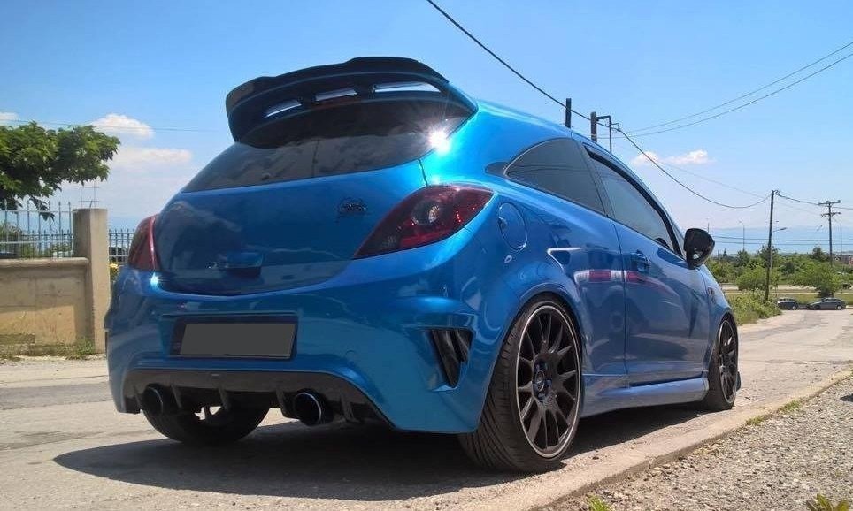 Spoiler CAP für Opel Corsa OPC/VXR D/E schwarz Hochglanz