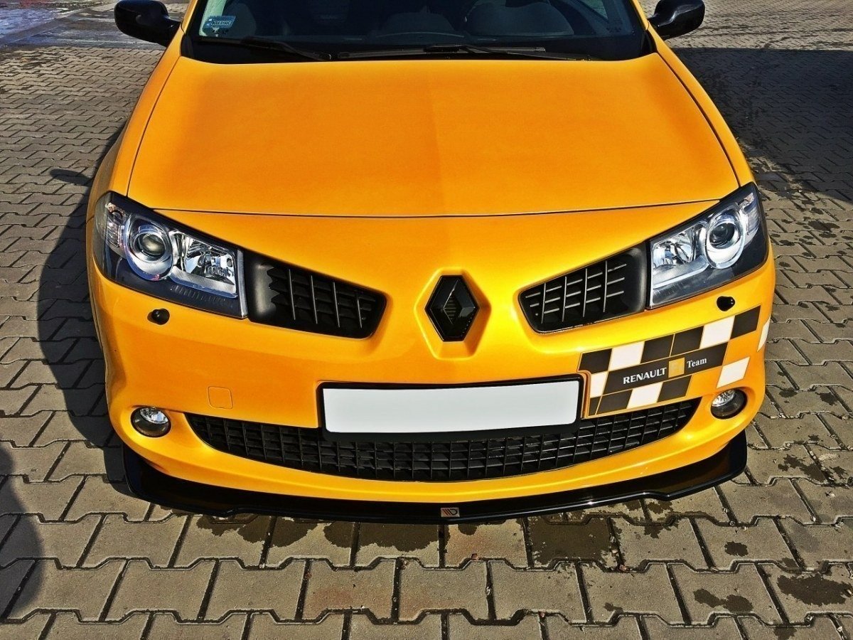 Street+ Spoilerlippe Front Ansatz passend für Renault Megane II RS schwarz Hochglanz