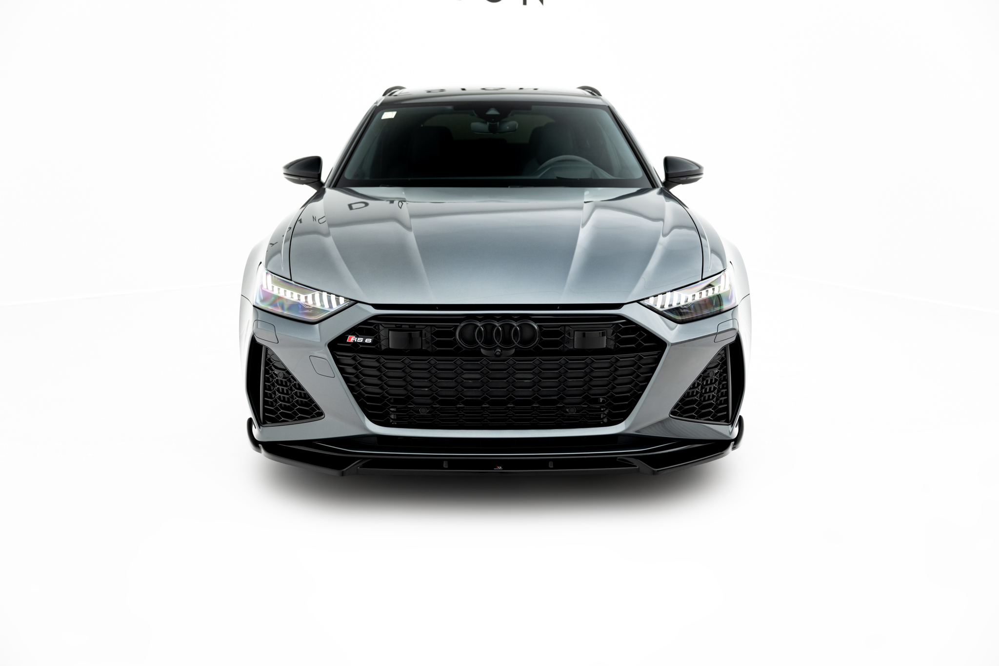 Front Ansatz V.1 für Audi RS6 C8 / C8 Facelift schwarz Hochglanz
