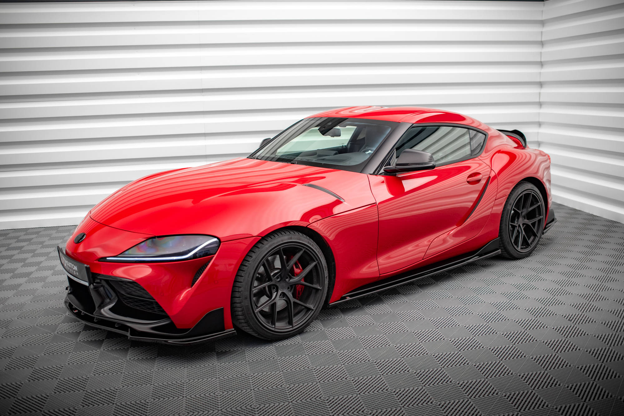Street+ Seitenschweller Leisten V.3 passend für Toyota Supra Mk5 schwarz Hochglanz