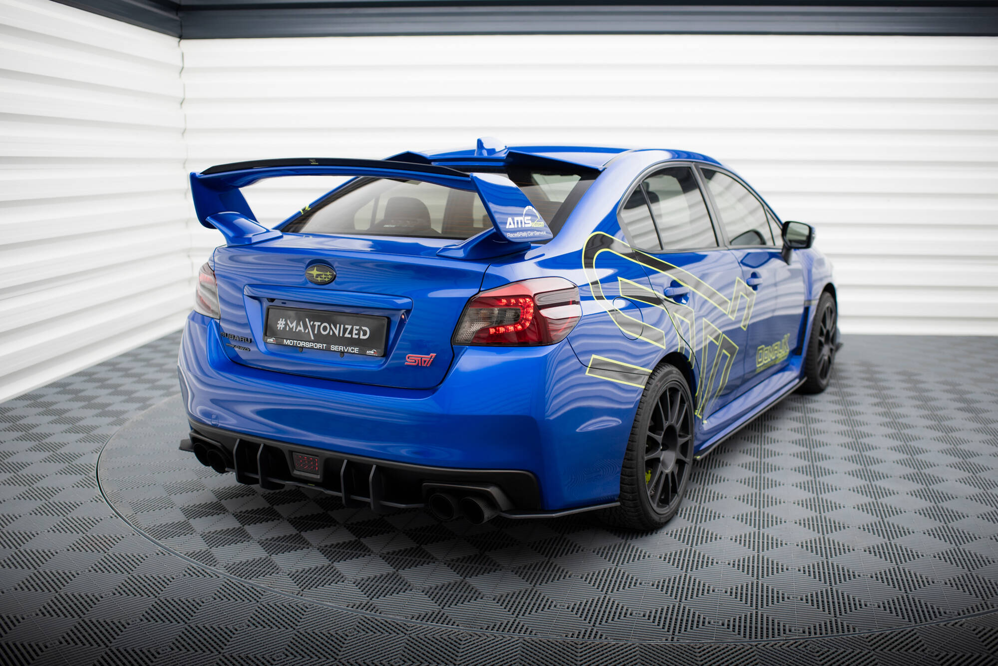 Street Pro Heck Ansatz Flaps passend für Subaru WRX STI Mk1 rot