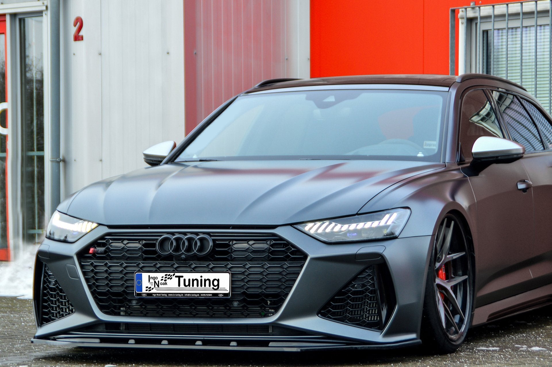 Cup Frontspoilerlippe für Audi RS6 C8 ab Bj. 2019- Schwarz Matt