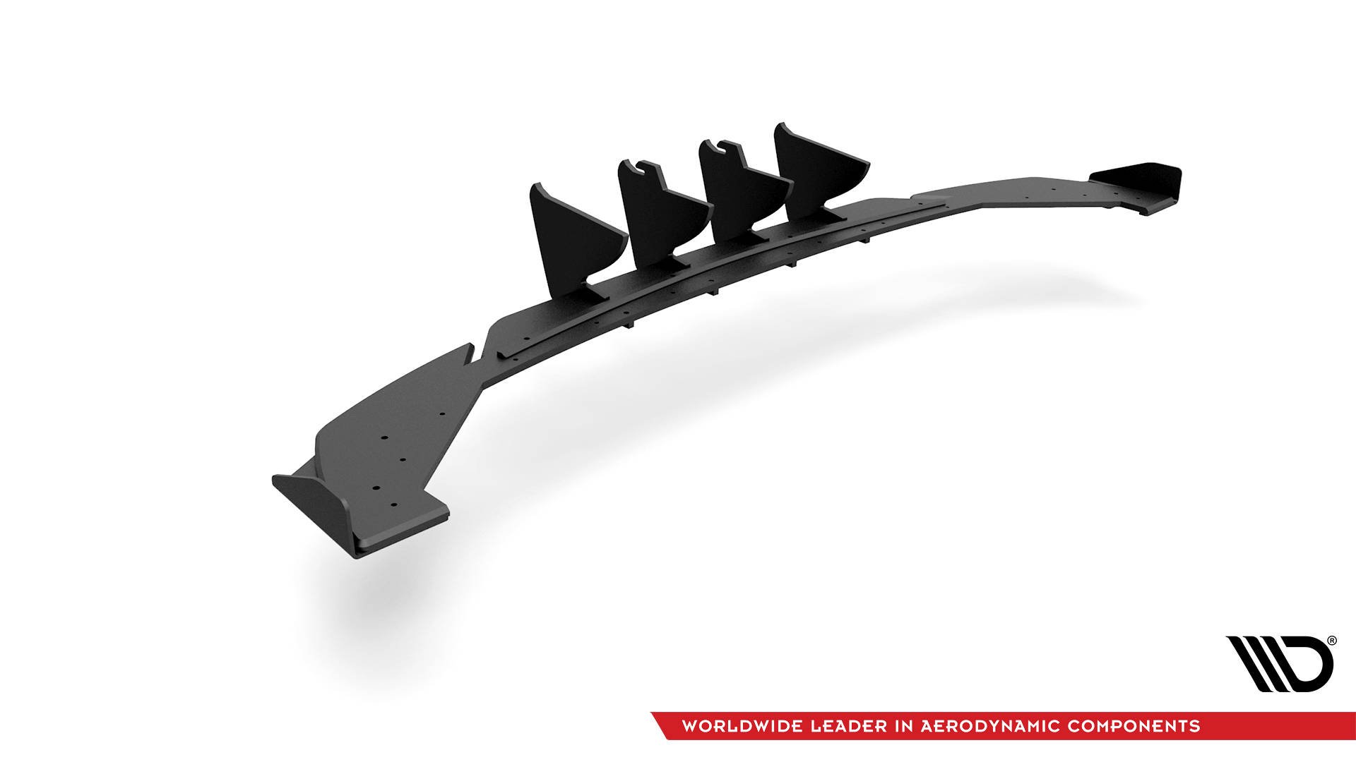 Street Pro Heck Ansatz Diffusor + Flaps passend für Seat Leon FR Hatchback Mk4 rot+ Hochglanz Flaps
