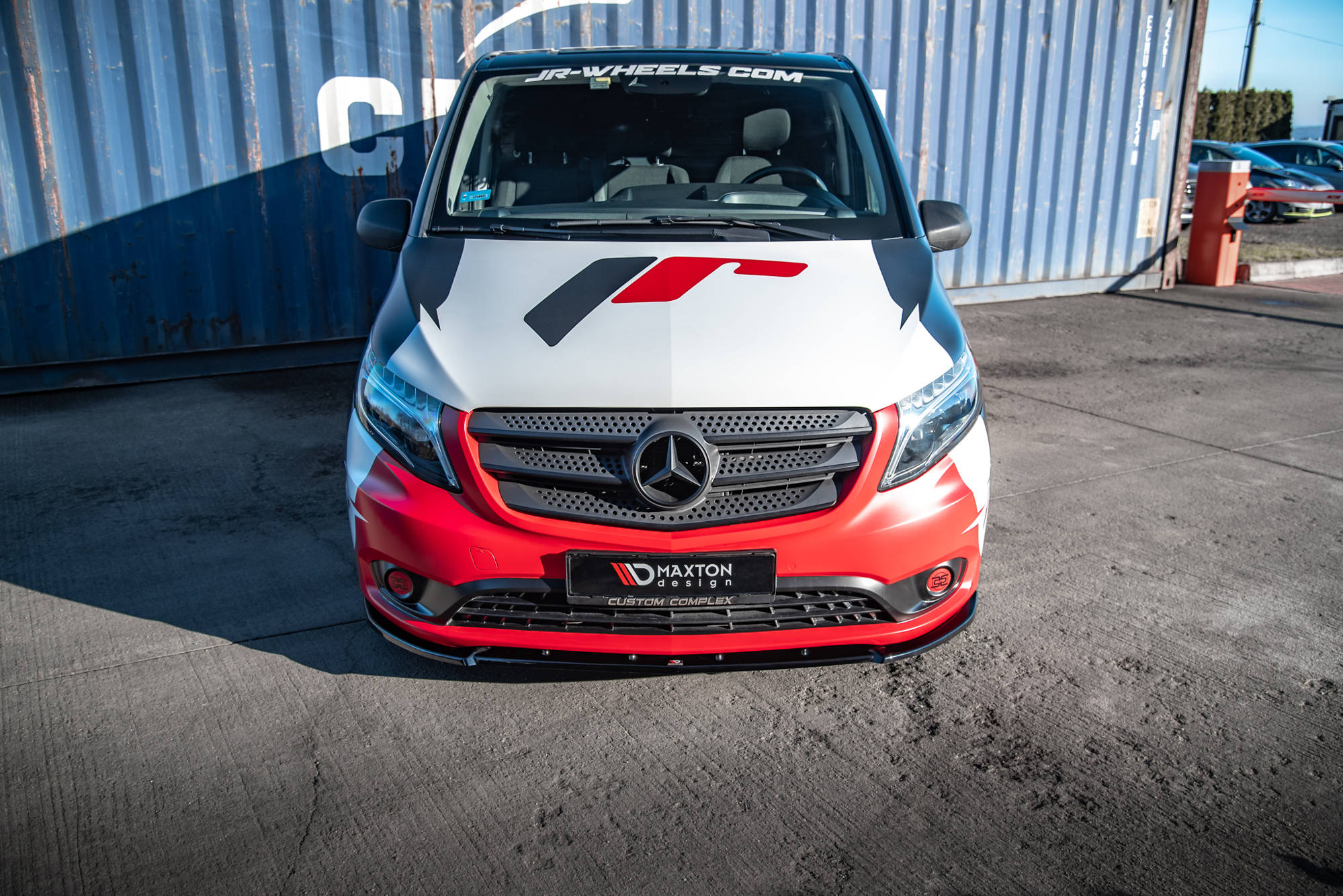 Street+ Spoilerlippe Front Ansatz V.2 passend für Mercedes Vito W447 FL schwarz Hochglanz
