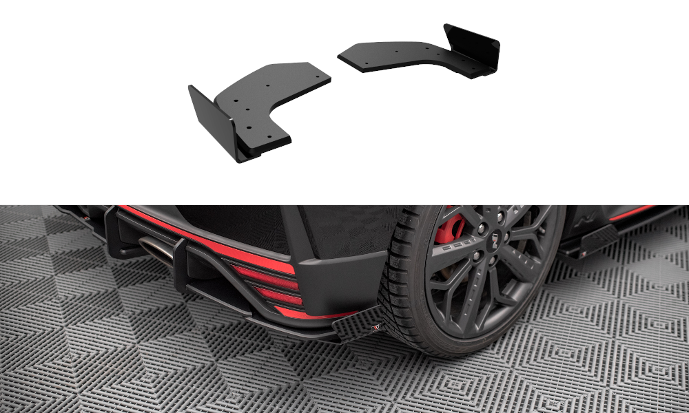 Street Pro Heck Ansatz Flaps passend für Hyundai I20 N Mk3 schwarz Hochglanz