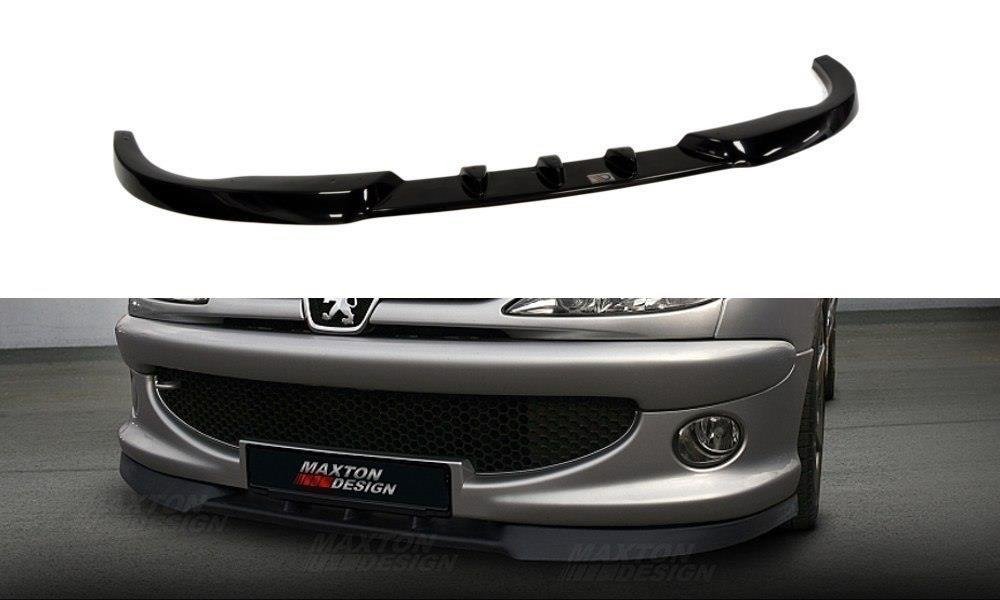 Street+ Spoilerlippe Front Ansatz passend für Peugeot 206 passend für: CC RC GTI S16 XSI XS SPORT schwarz Hochglanz