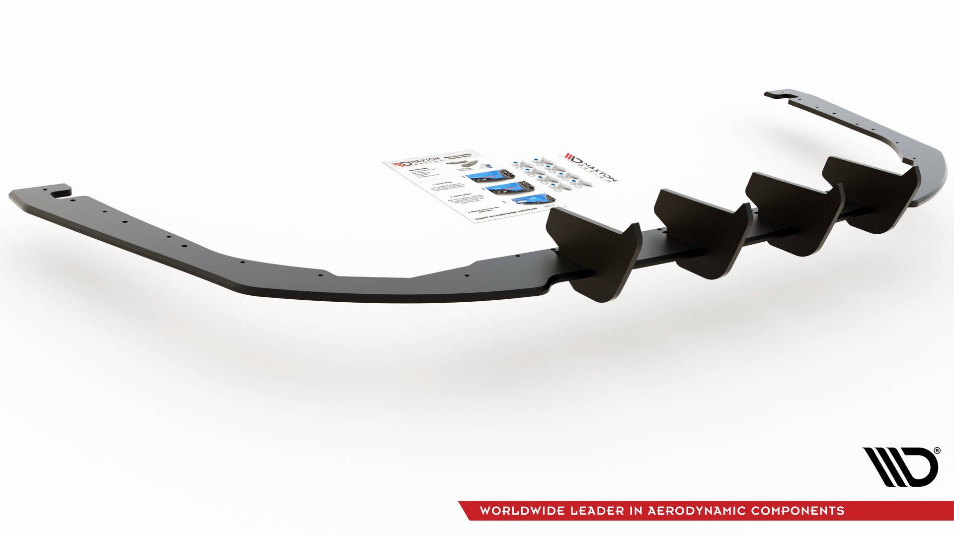 Street Pro Heck Ansatz Diffusor passend für VW Arteon R-Line schwarz-rot