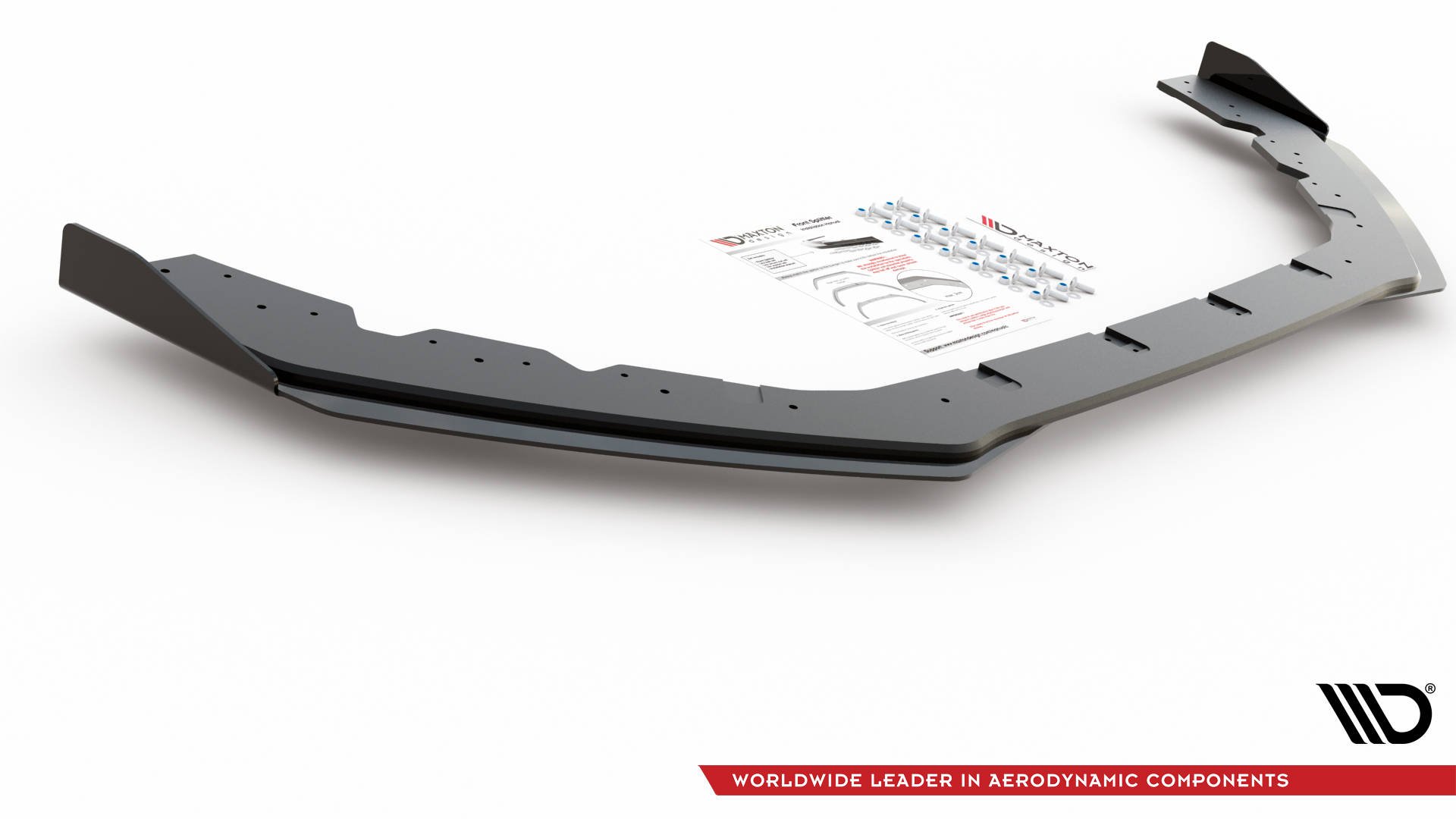 Street Pro Spoilerlippe Front Ansatz + Flaps passend für Ford Focus RS Mk3 schwarz Hochglanz