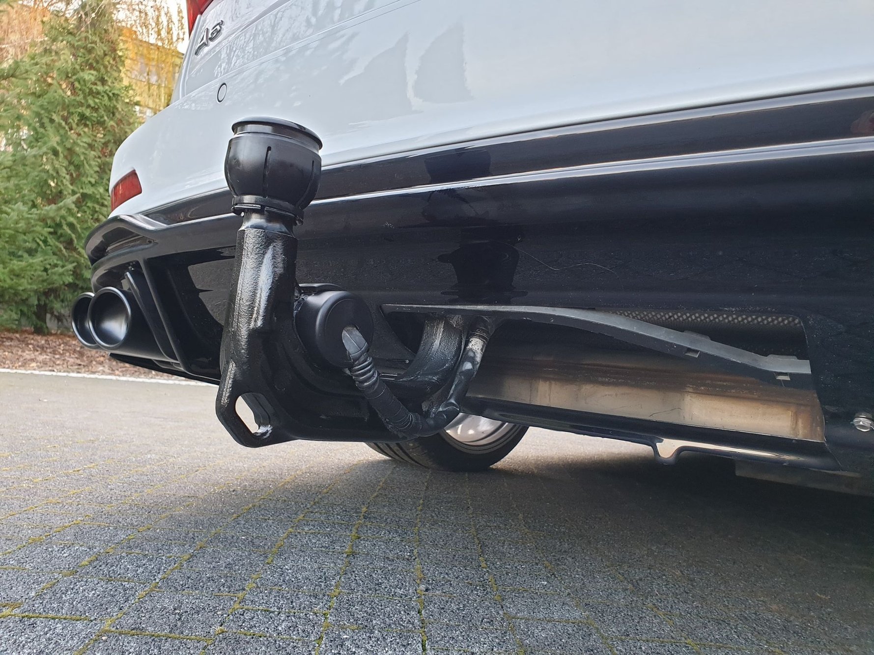 Street+ Heck Ansatz Diffusor + Endrohre passend für Audi A6 S-Line / S6 C8 / C8 FL