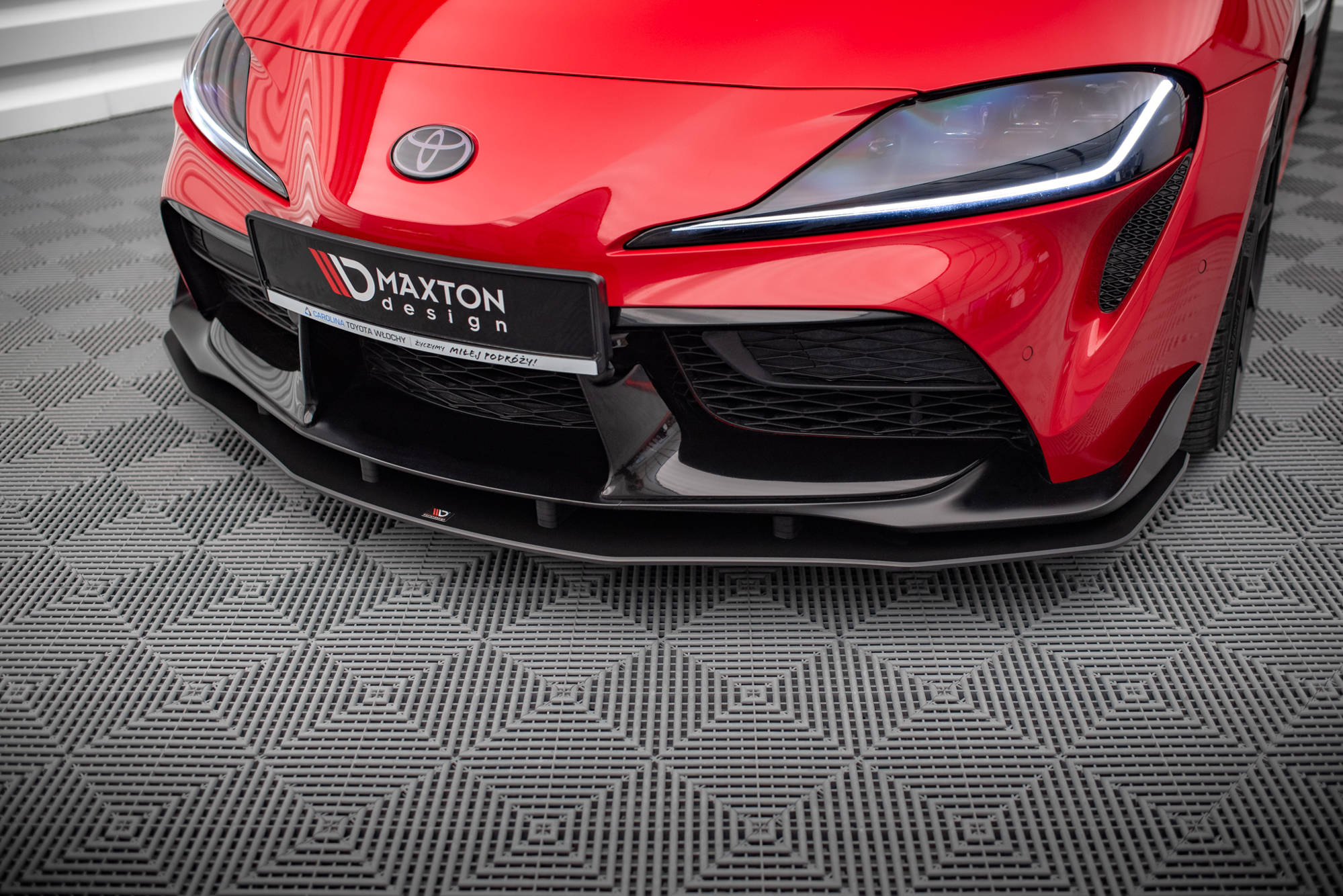 Street Pro Spoilerlippe Front Ansatz passend für Toyota Supra Mk5 rot