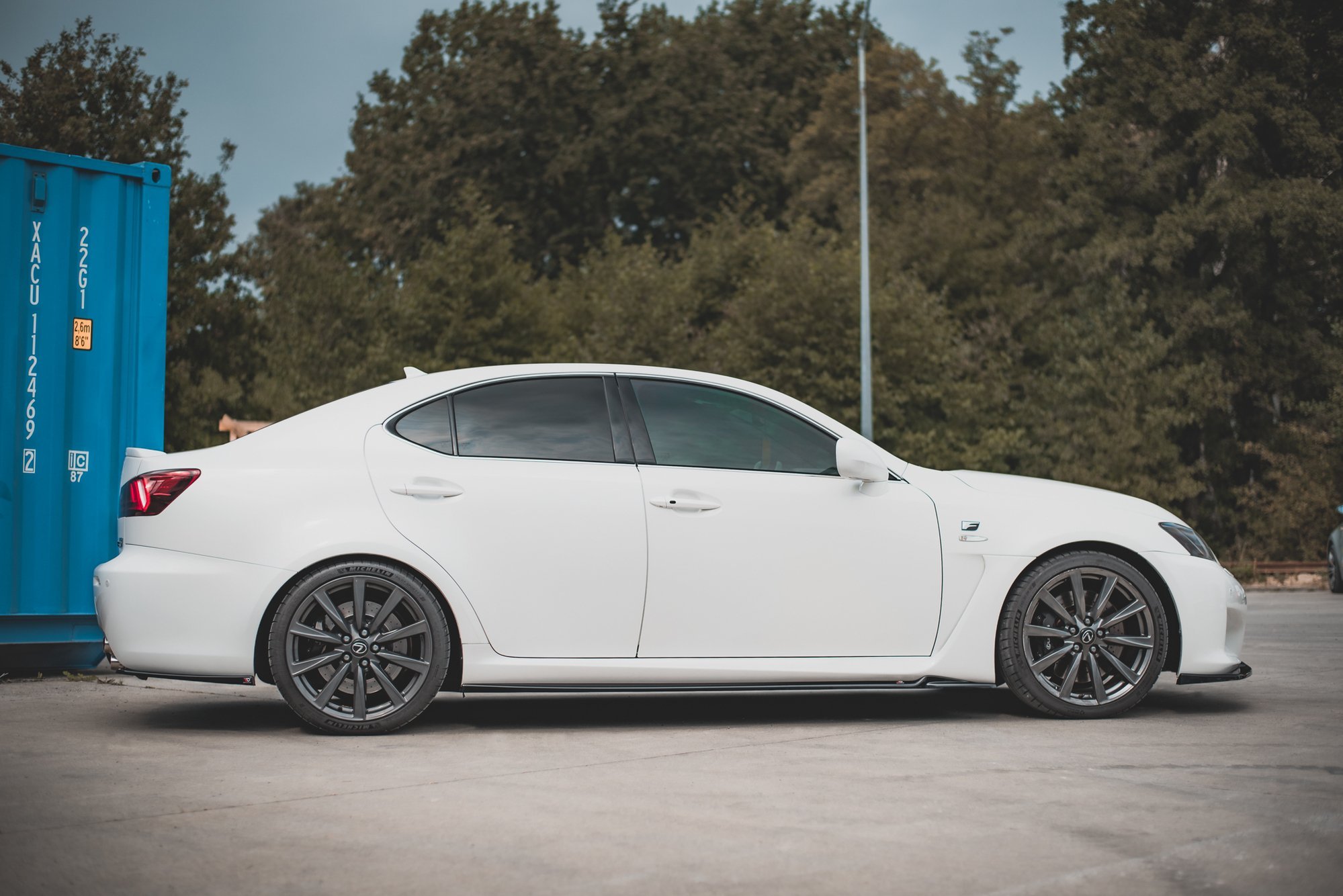 Street+ Seitenschweller Leisten passend für Lexus IS F Mk2 schwarz matt