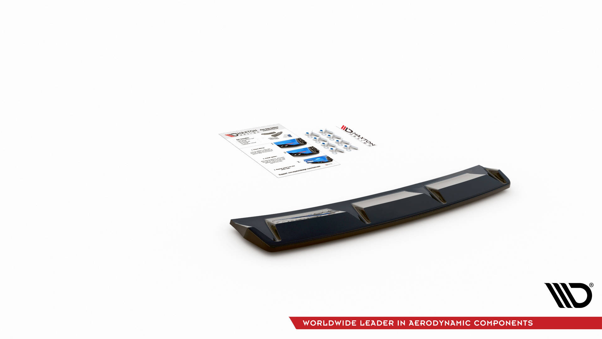 Street+ Mittlerer Diffusor Heck Ansatz passend für Audi S3 Limousine 8Y schwarz Hochglanz
