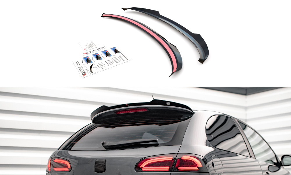 Heck Spoiler Aufsatz Abrisskante passend für Seat Ibiza CUPRA Mk3 schwarz Hochglanz