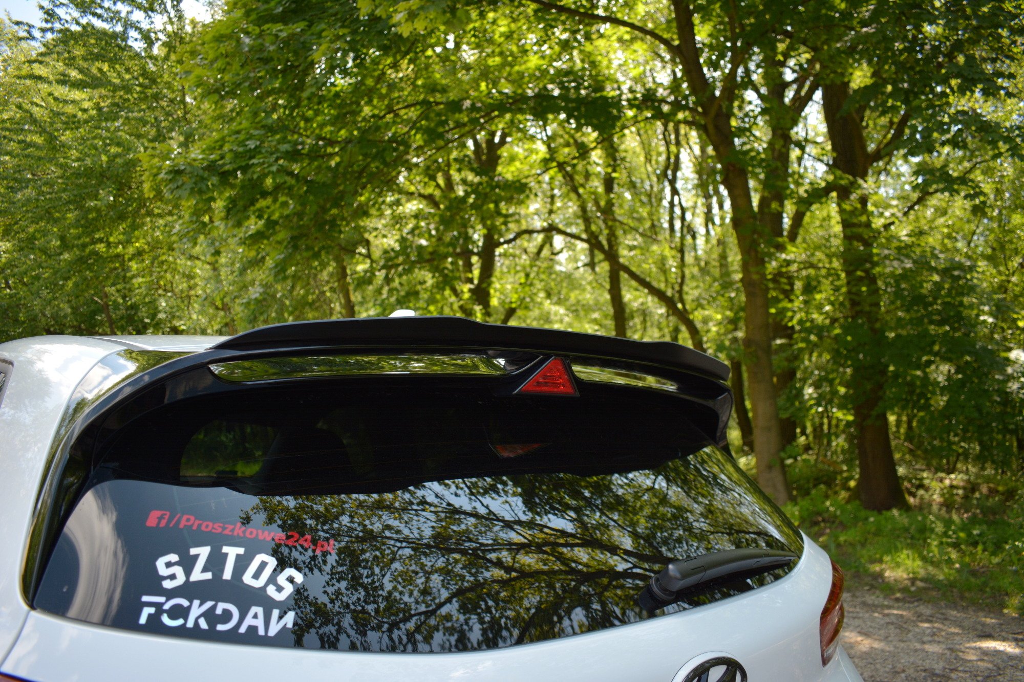 Spoiler CAP für Hyundai I30 N Mk3 Hatchback schwarz Hochglanz