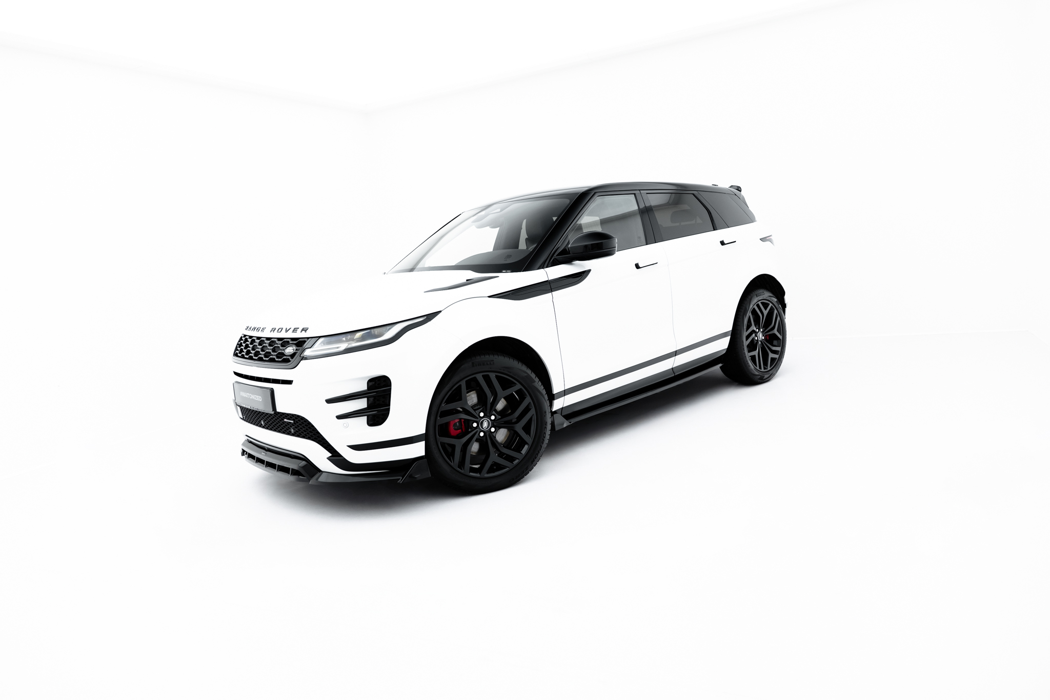 Seitenschweller Ansatz Paar passend für Land Rover Range Rover Evoque Dynamic Mk2 schwarz Hochglanz