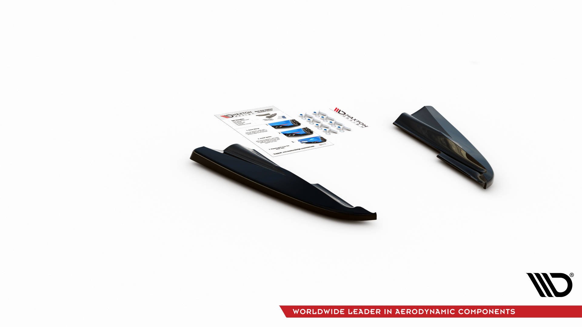 Street+ Heck Ansatz Flaps passend für Volvo S60 R-Design Mk2 FL schwarz Hochglanz