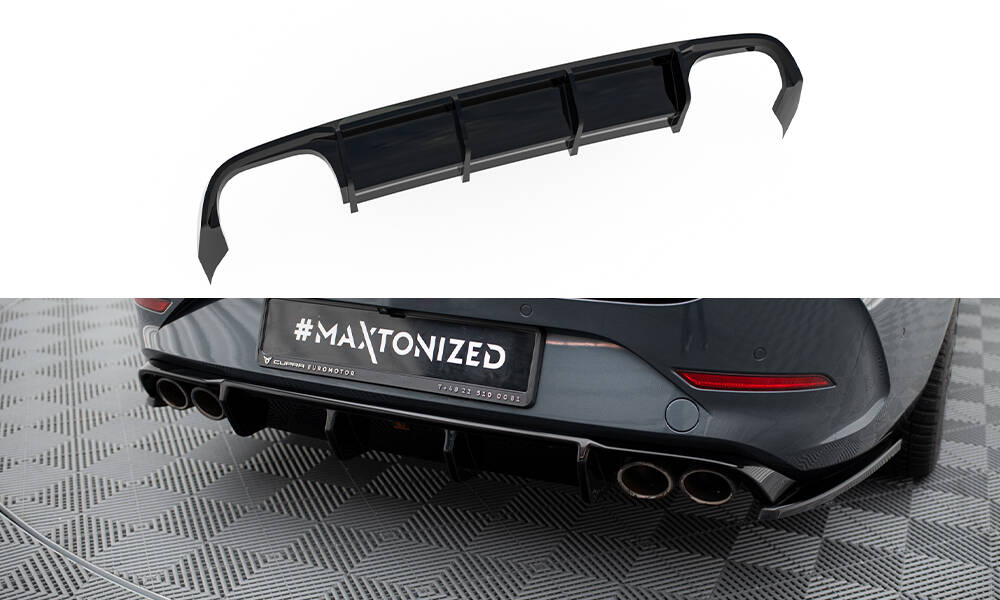 Heckansatz Diffusor passend für CUPRA Leon ST Mk1 FL schwarz Hochglanz