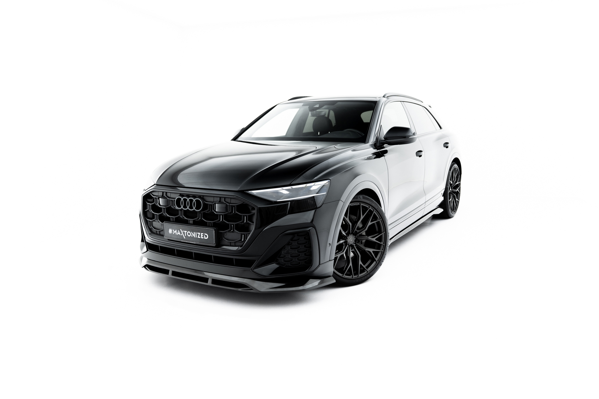Carbon Fiber Spoilerlippe Front Ansatz passend für Audi SQ8 / Q8 S-Line Mk1 FL