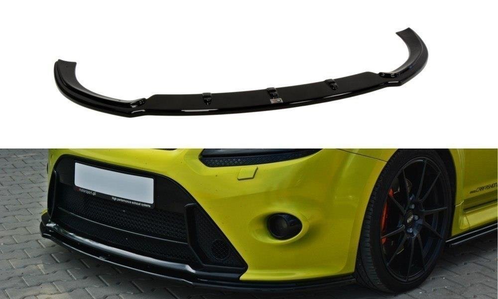 Street+ Spoilerlippe Front Ansatz V.2 passend für Ford Focus RS Mk2 schwarz Hochglanz