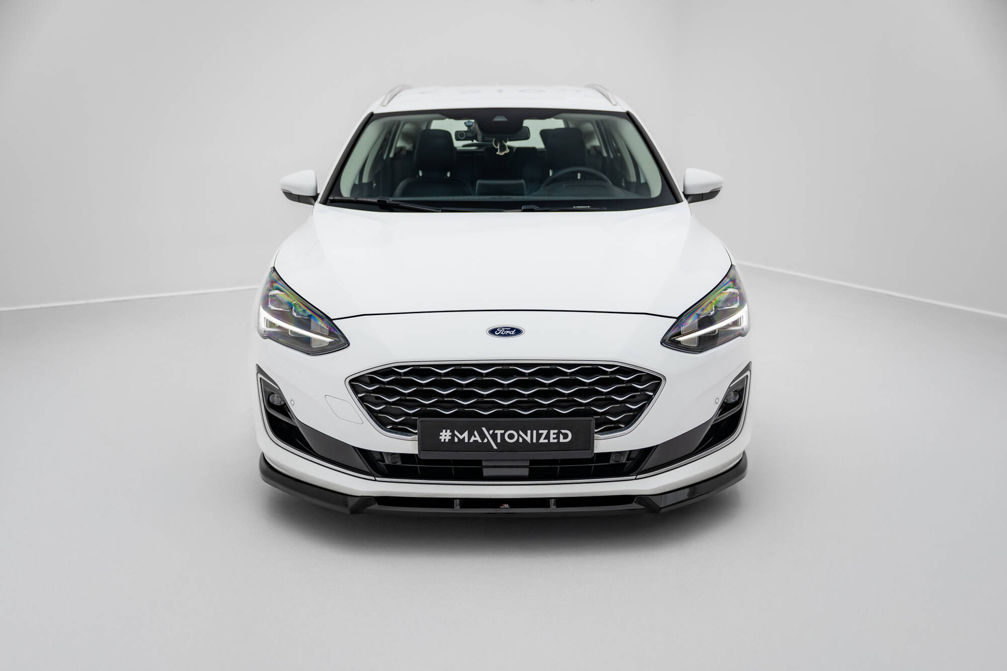 Street+ Spoilerlippe Front Ansatz V.2 passend für Ford Focus Vignale Mk4 schwarz Hochglanz