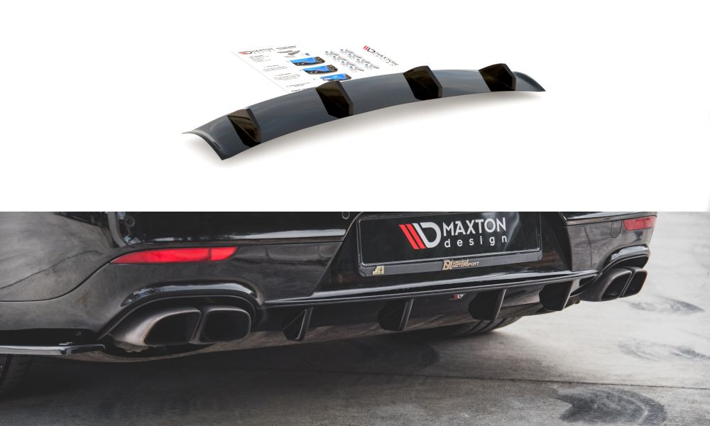 Street+ Heck Ansatz Diffusor passend für Porsche Panamera Turbo 970 FL schwarz Hochglanz