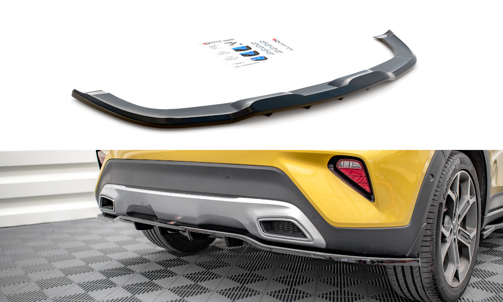 Street+ Mittlerer Diffusor RACE Heck Ansatz passend für Kia XCeed Mk1 schwarz Hochglanz