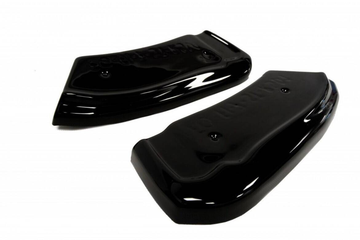 Heck Ansatz Flaps Diffusor für FORD FIESTA MK7 ST / STLINE / ZETEC S schwarz Hochglanz