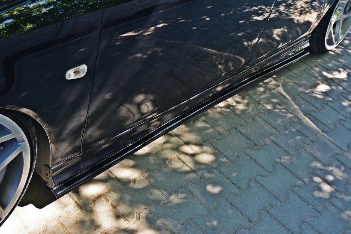 Seitenschweller Ansatz Paar passend für SAAB 9-3 TURBO X/ Aero FL schwarz Hochglanz