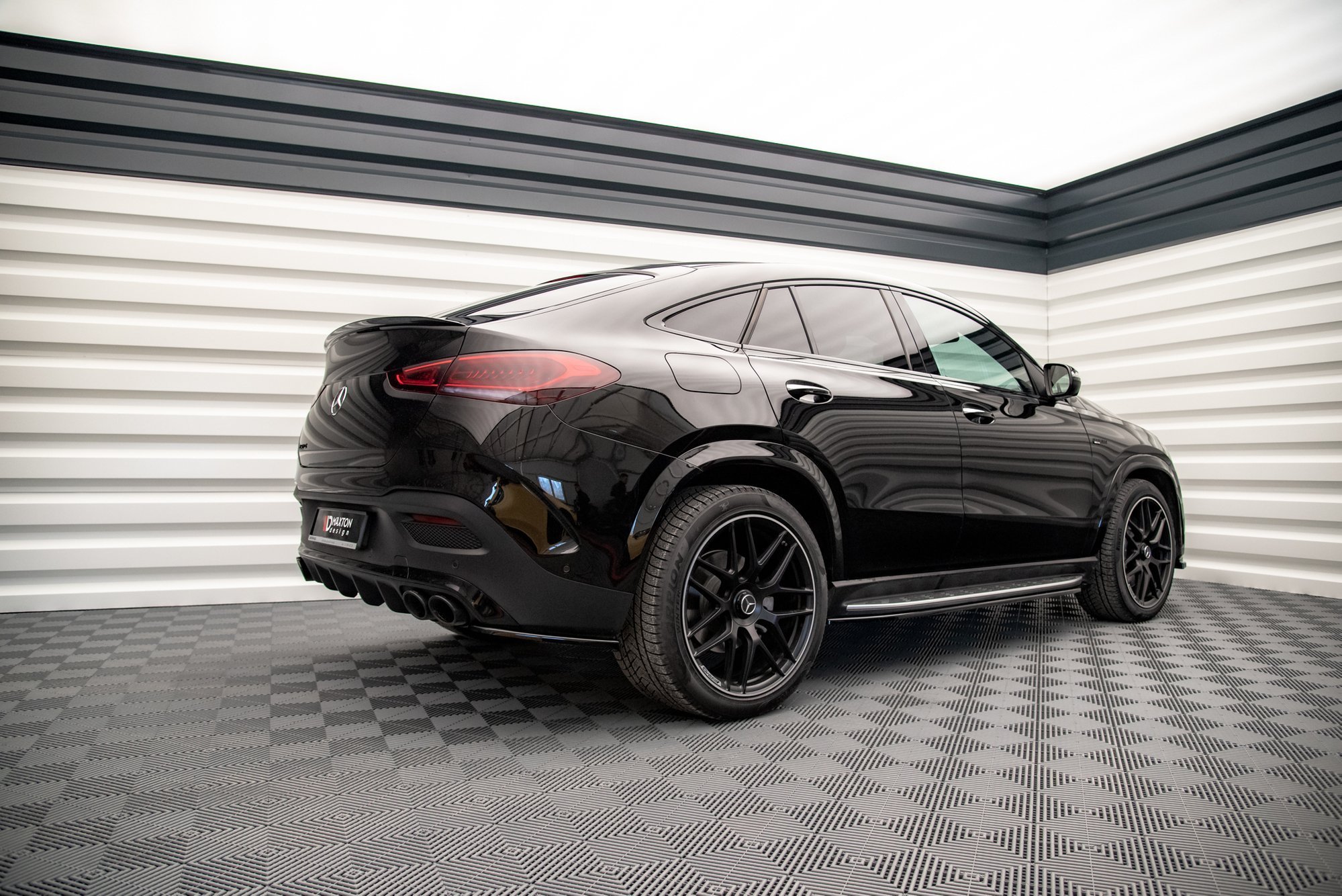 Street+ Seitenschweller Leisten passend für Mercedes-AMG / AMG-Line GLE Coupe C167 / C167 FL schwarz Hochglanz