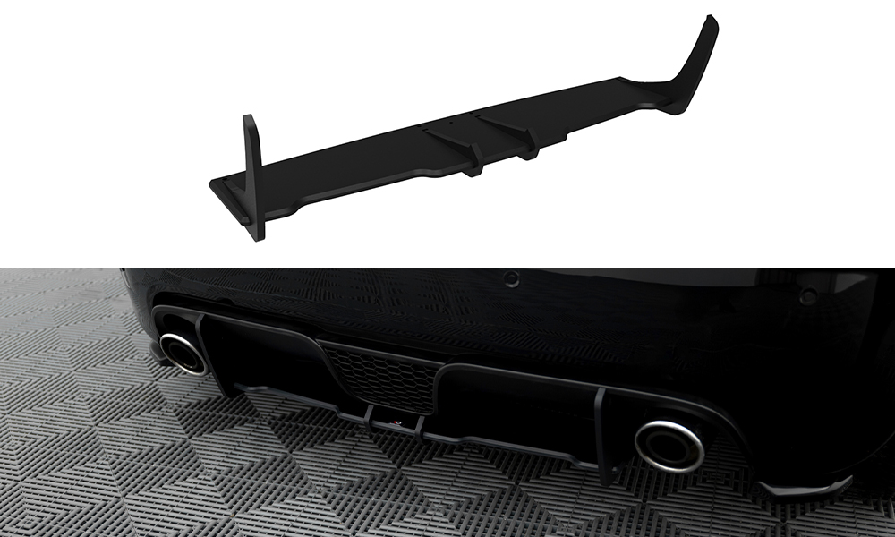 Heckansatz Diffusor passend für ABARTH 500 Mk1 roter Kern