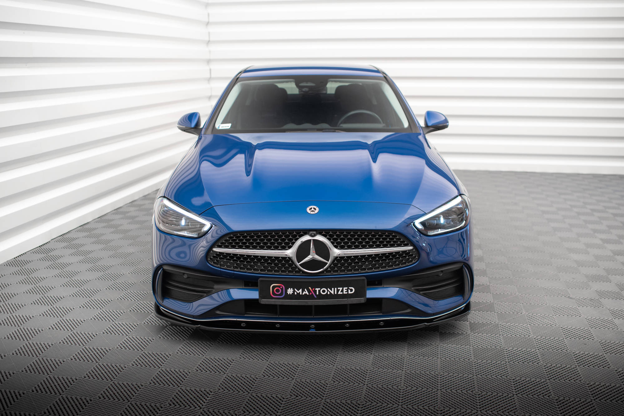 Street+ Spoilerlippe Front Ansatz V.2 passend für Mercedes C AMG-Line / 43 AMG W206 schwarz Hochglanz