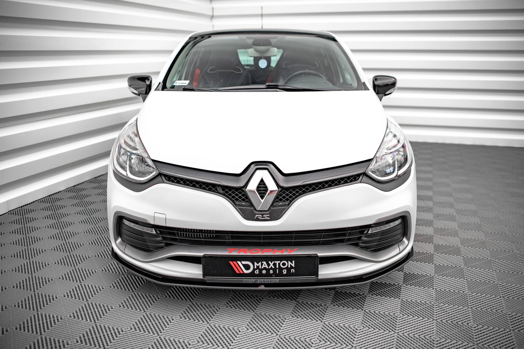 Street Pro Spoilerlippe Front Ansatz passend für Renault Clio RS Mk4 rot