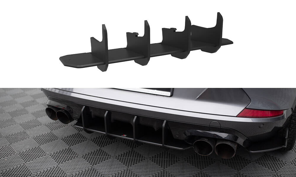 Heckansatz Diffusor passend für CUPRA Formentor Mk1 roter Kern