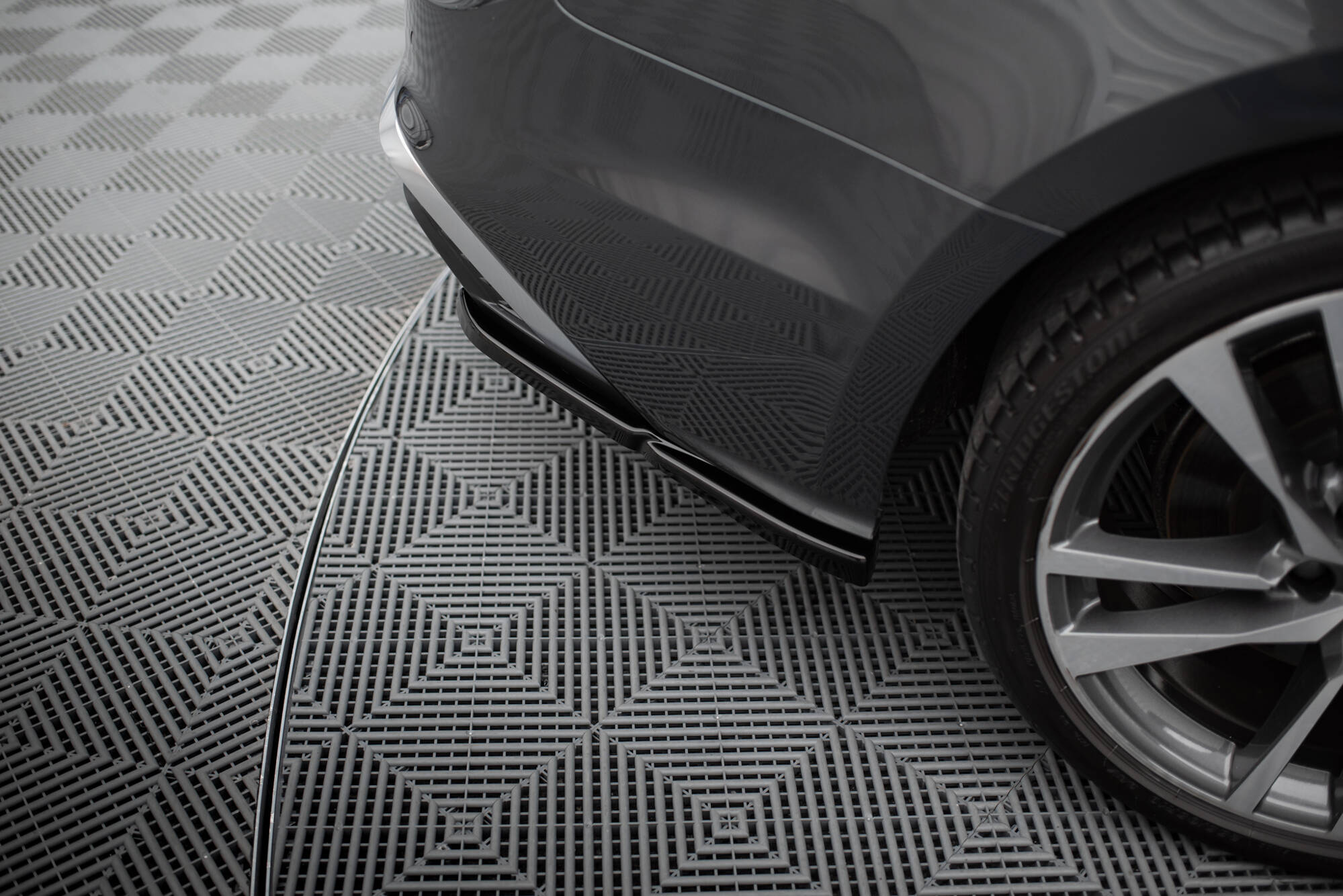 Street+ Heck Ansatz Flaps passend für Audi S5 Sportback / Coupe F5 FL schwarz Hochglanz