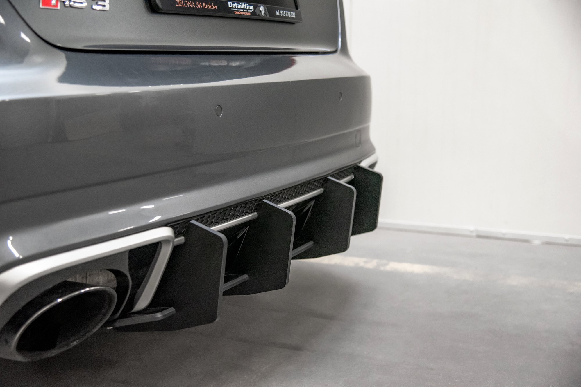 Street Pro Heckschürze Heck Ansatz Diffusor V.2 passend für Audi RS3 8V Sportback rot