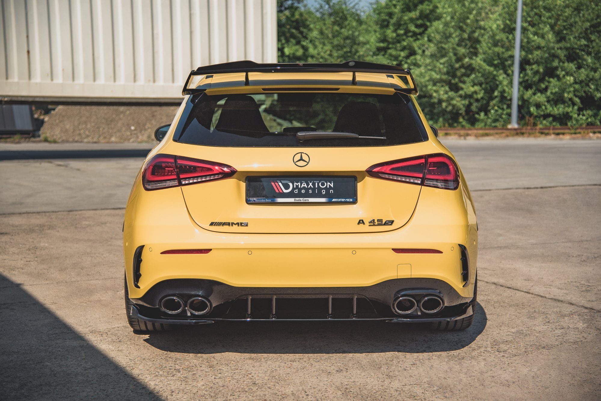 Heck Spoiler Aufsatz Abrisskante passend für Mercedes-AMG A 45 S W177 schwarz Hochglanz