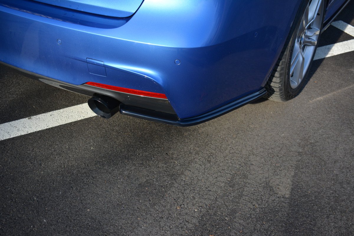 Heck Ansatz Flaps Diffusor für BMW 3er M-Paket Limousine / Touring F30 / F30 Facelift / F31 / F31 Facelift schwarz Hochglanz