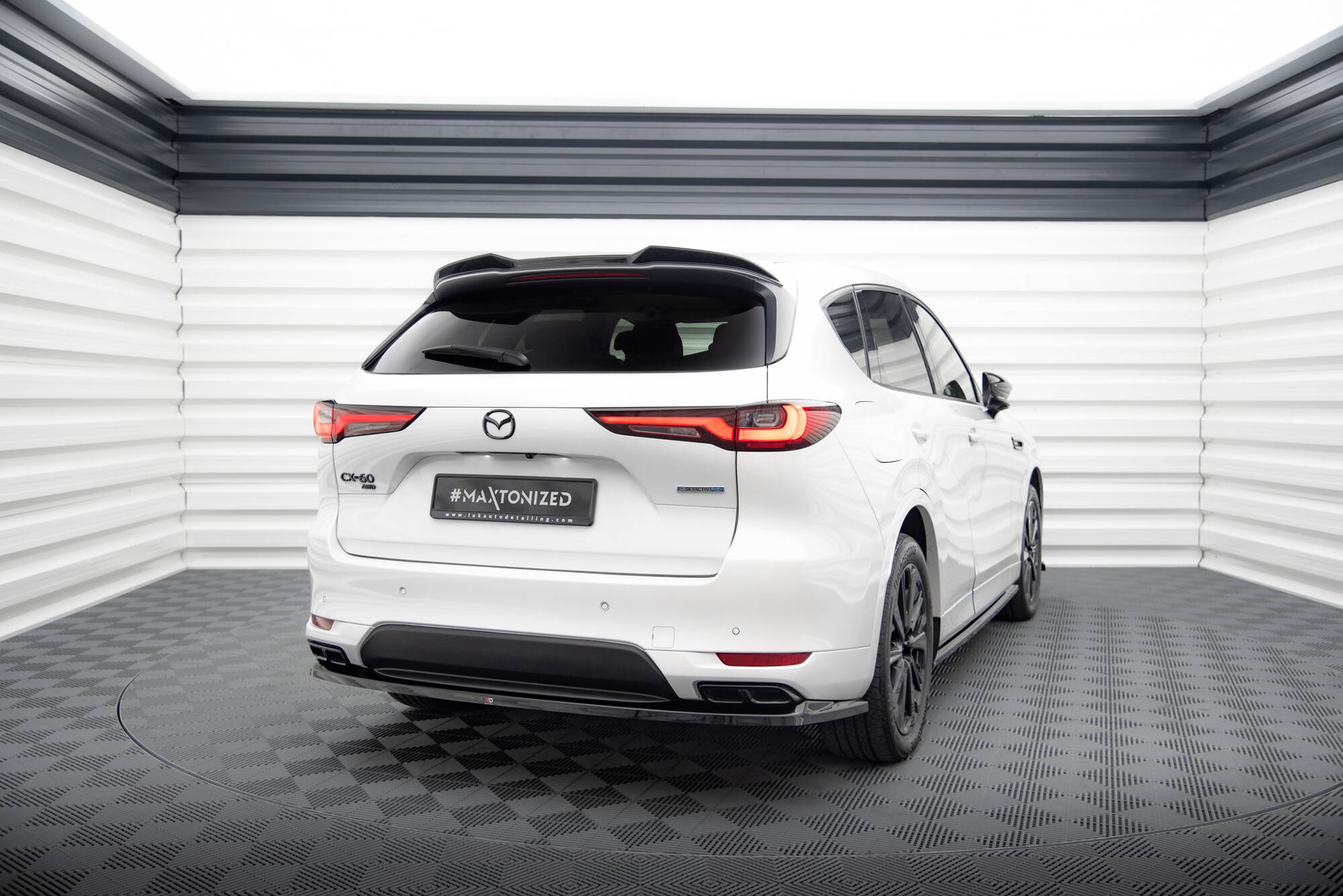 Heck Spoiler Aufsatz Abrisskante 3D passend für Mazda CX-60 Mk1 schwarz Hochglanz