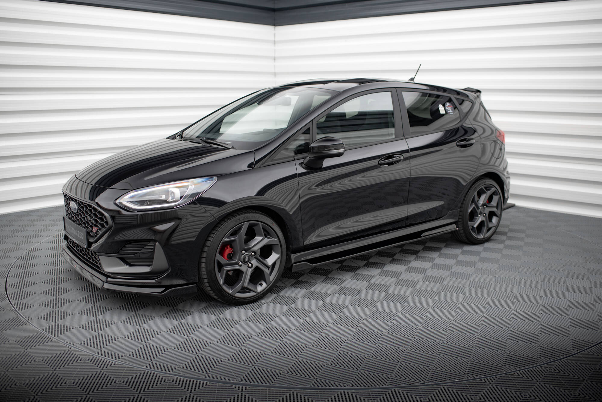 Seitenschweller Ansatz für V.3 für Ford Fiesta Mk8 ST / ST-Line schwarz Hochglanz