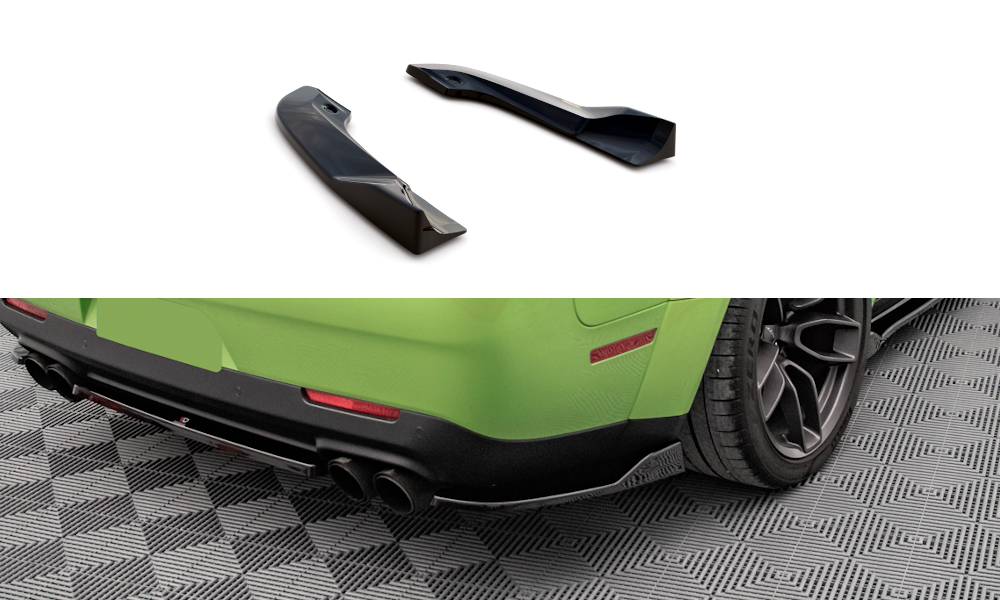 Street+ Heck Ansatz Flaps passend für Dodge Challenger SRT Hellcat Widebody Mk3 schwarz Hochglanz