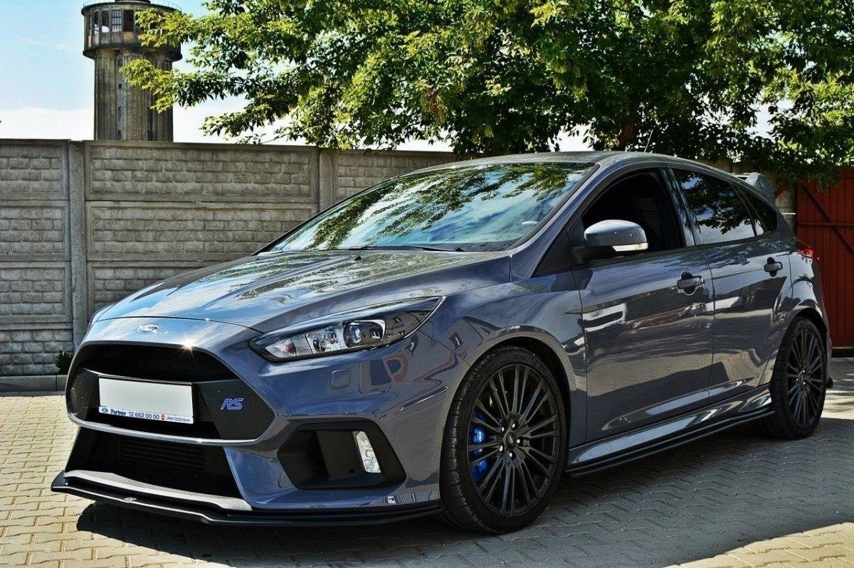 Street+ Spoilerlippe Front Ansatz V.4 passend für Ford Focus RS Mk3 schwarz Hochglanz