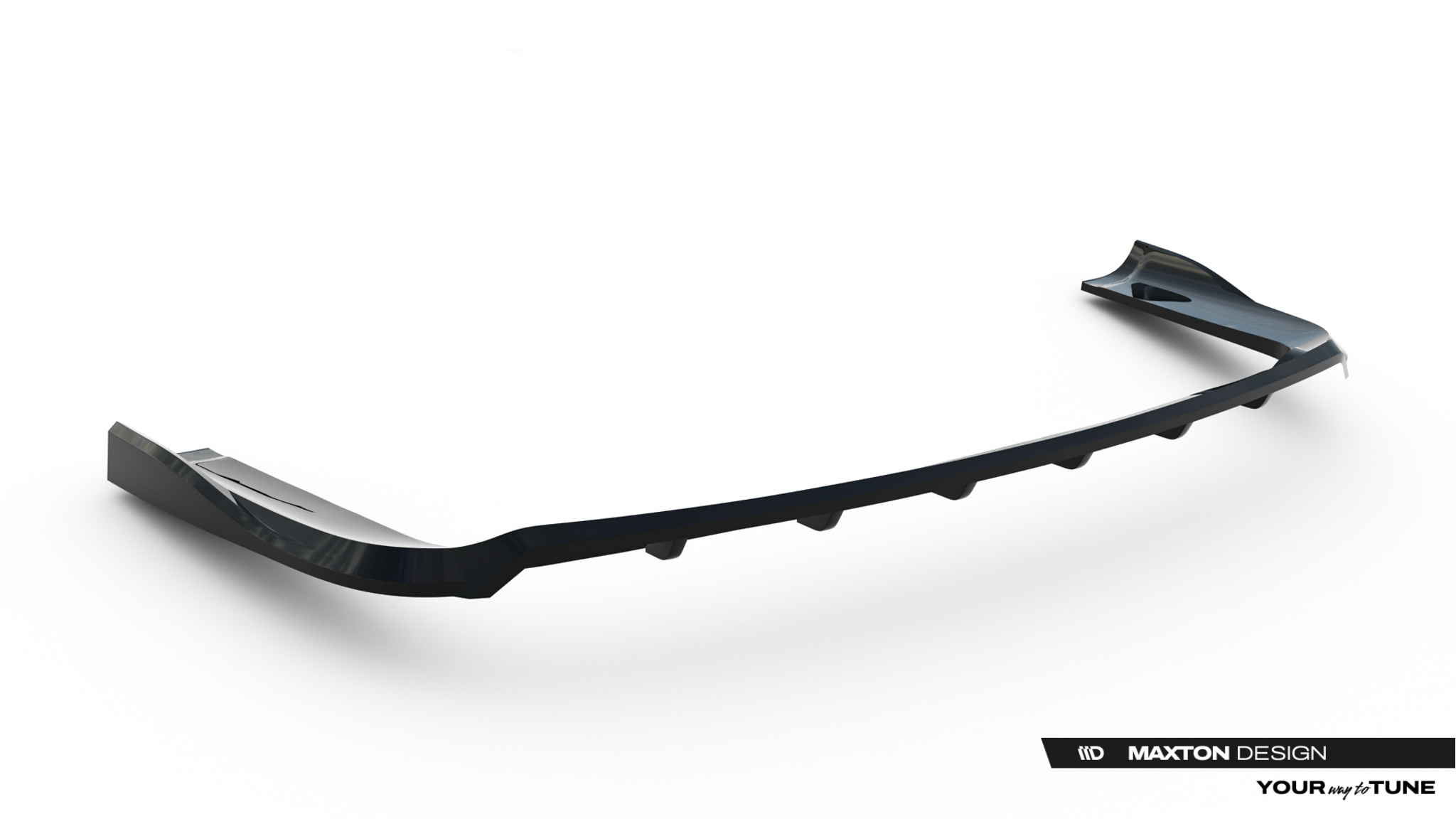 Street+ Mittlerer Diffusor RACE passend für Dodge Grand Caravan Mk5 Facelift schwarz Hochglanz
