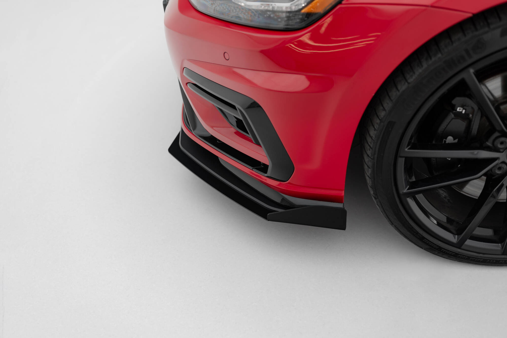 Street Pro Spoilerlippe Front Ansatz passend für VW Golf 7 R FL rot+ Hochglanz Flaps