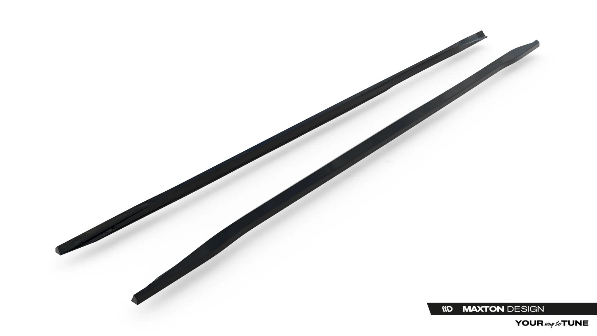 Street+ Seitenschweller Leisten passend für Audi A8 S-Line Long D5 / D5 Facelift schwarz Hochglanz