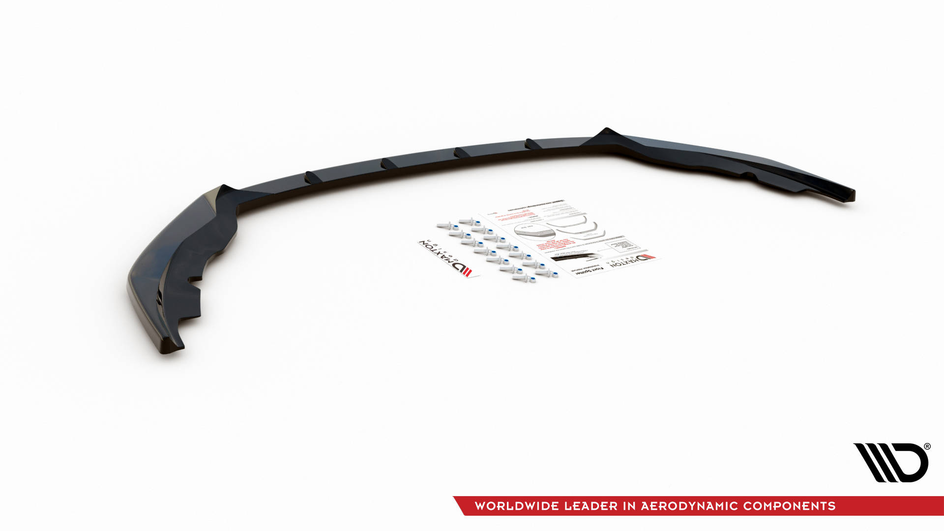 Street+ Spoilerlippe Front Ansatz V.1 passend für Skoda Fabia Mk3 schwarz Hochglanz