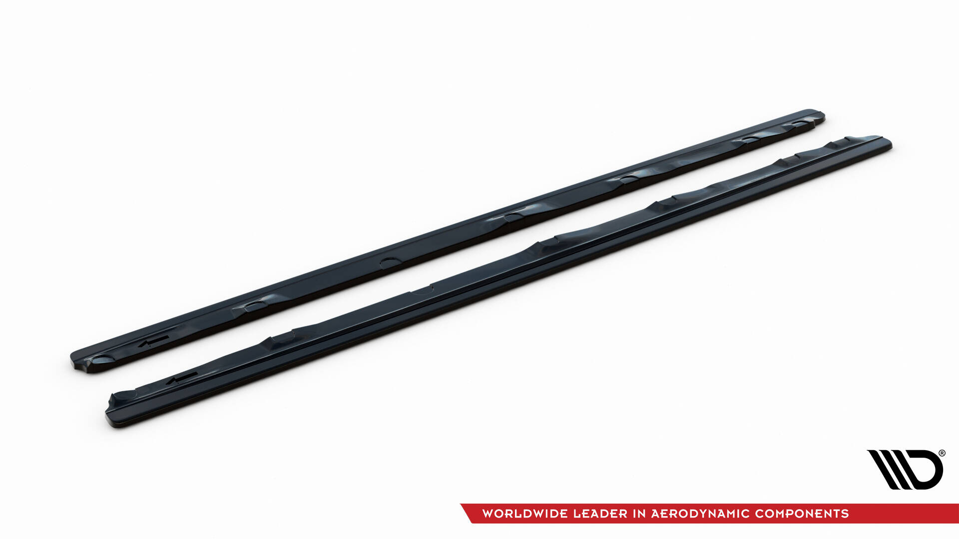 Seitenschweller Ansatz für V.1 für Audi A6 C7 schwarz Hochglanz